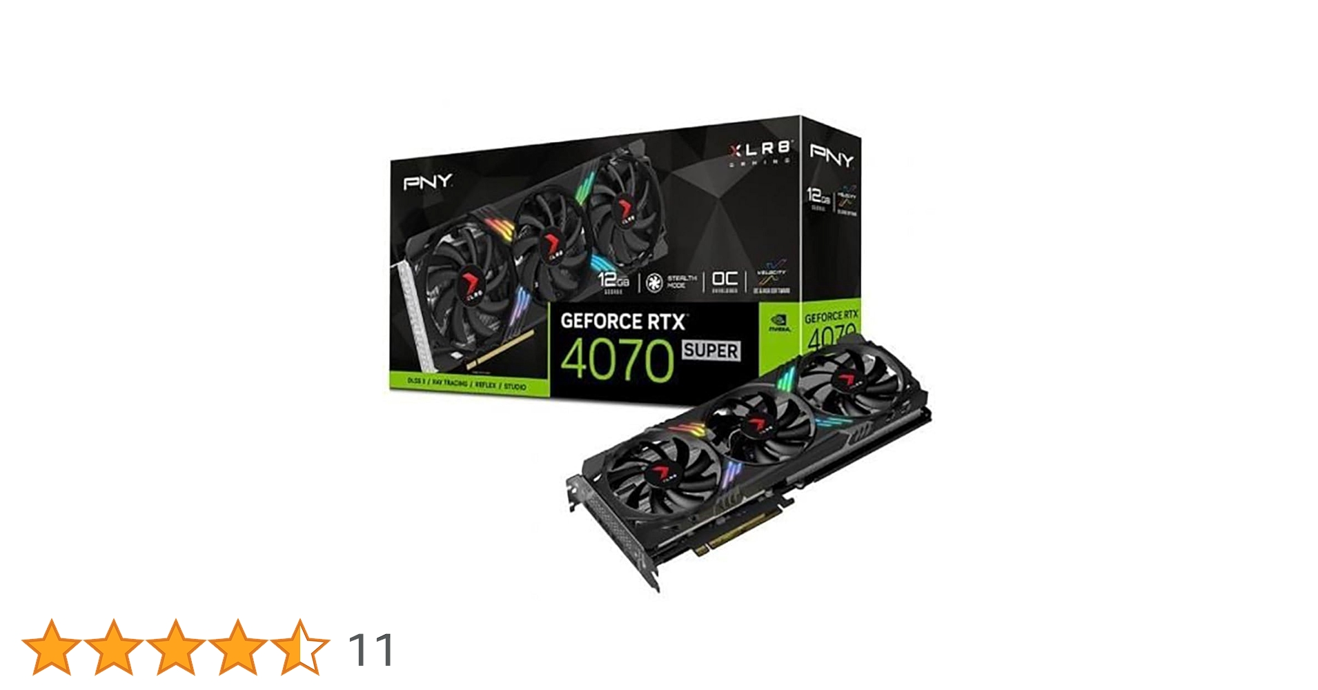 Amazon | PNY VCG4070S12TFXXPB1-O RTX 4070 Super 12GB GDDR6X