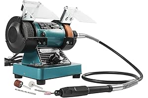 Mini Bench Grinder: Professional Polishing and Buffing for Jewelry, Rocks, and Metals