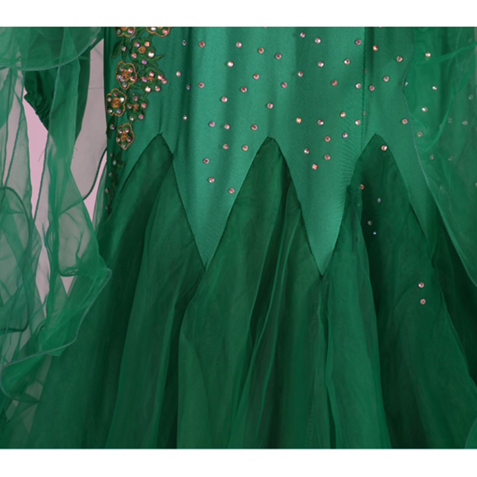Damen Ballsaal-Tanzkleid Mit Langen Ärmeln, Walzer-Tango-Tanzkleid, Standard-Kleid Für Den Modernen Tanz, Wettkampfkleid