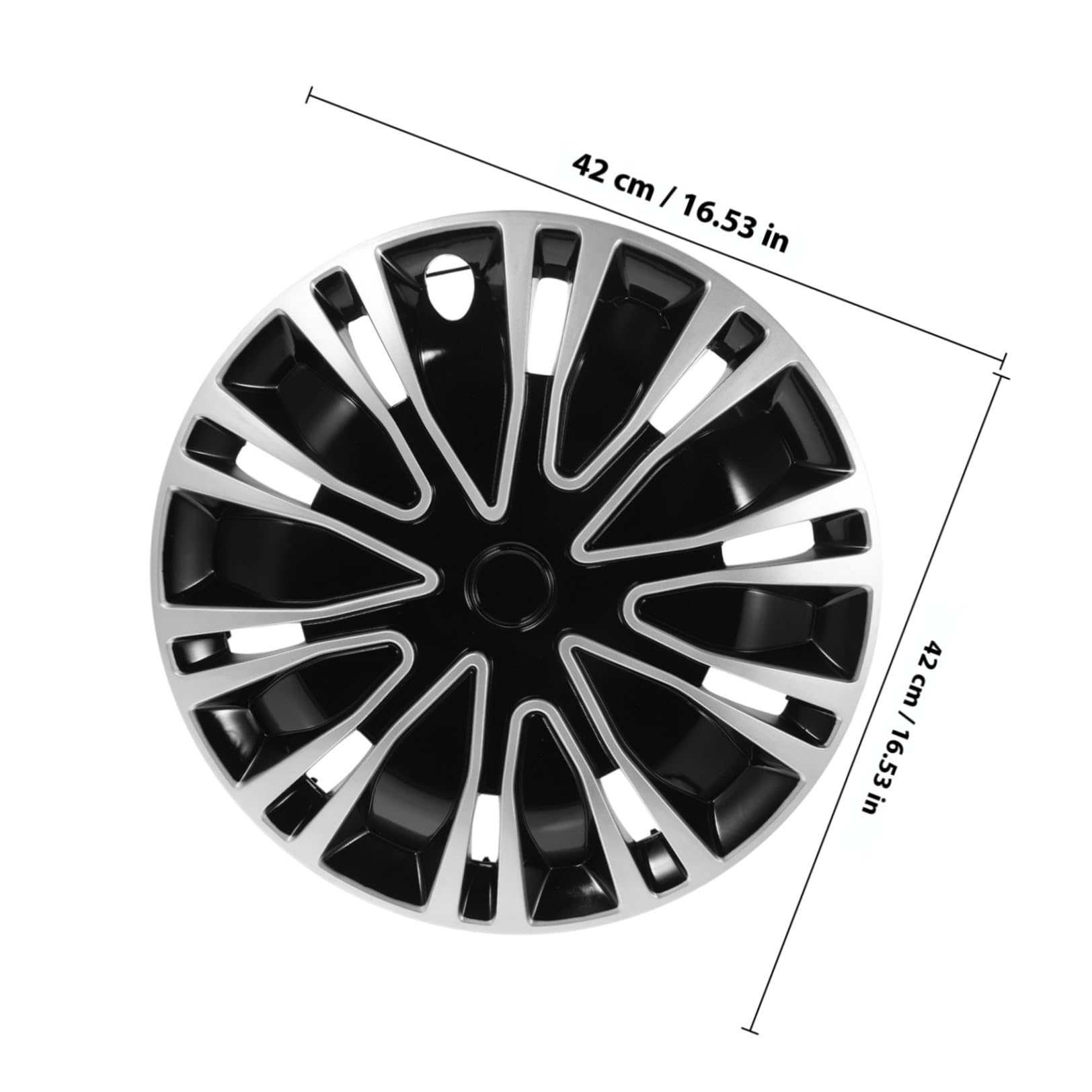 ibasenice Stabile Radnabenabdeckung aus Pp für 15 Zoll Radnabe Einfache Montage Dekorative Radkappen für Autos Universelle Felgenabdeckung Schwarz