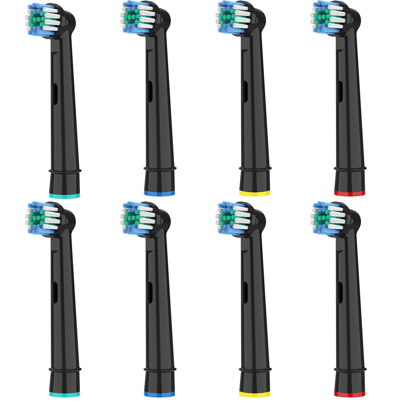 HSYTEK 8 Stück Aufsteckbürsten kompatibel mit OralB Elektrische Zahnbürste, Zahnbürstenaufsatz für OralB Vitality Pro, Genius X, Pro 3 3500, Pro 3 9000, Pro Series 3 Plus, Schwarz Zahnbürstenköpfe