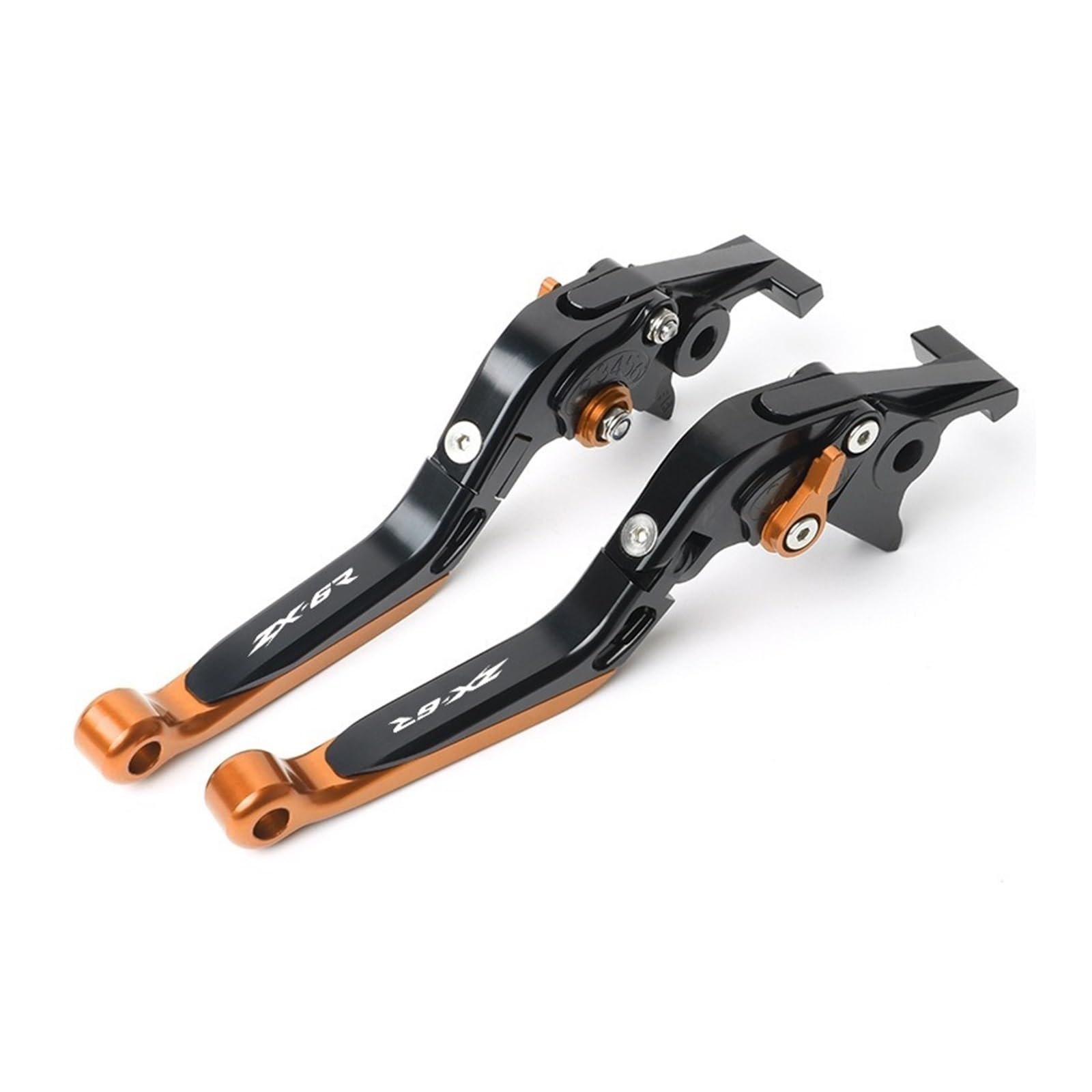 Wkdyriwo Orange2 Motorcycle Folding Adjustable Brake Clutch Levers Handlebar For Ka&Wasaki Zx6r Zx-6R 2019-2023 Brake Clutch Lever Motorcycle Brake Clutch Levers