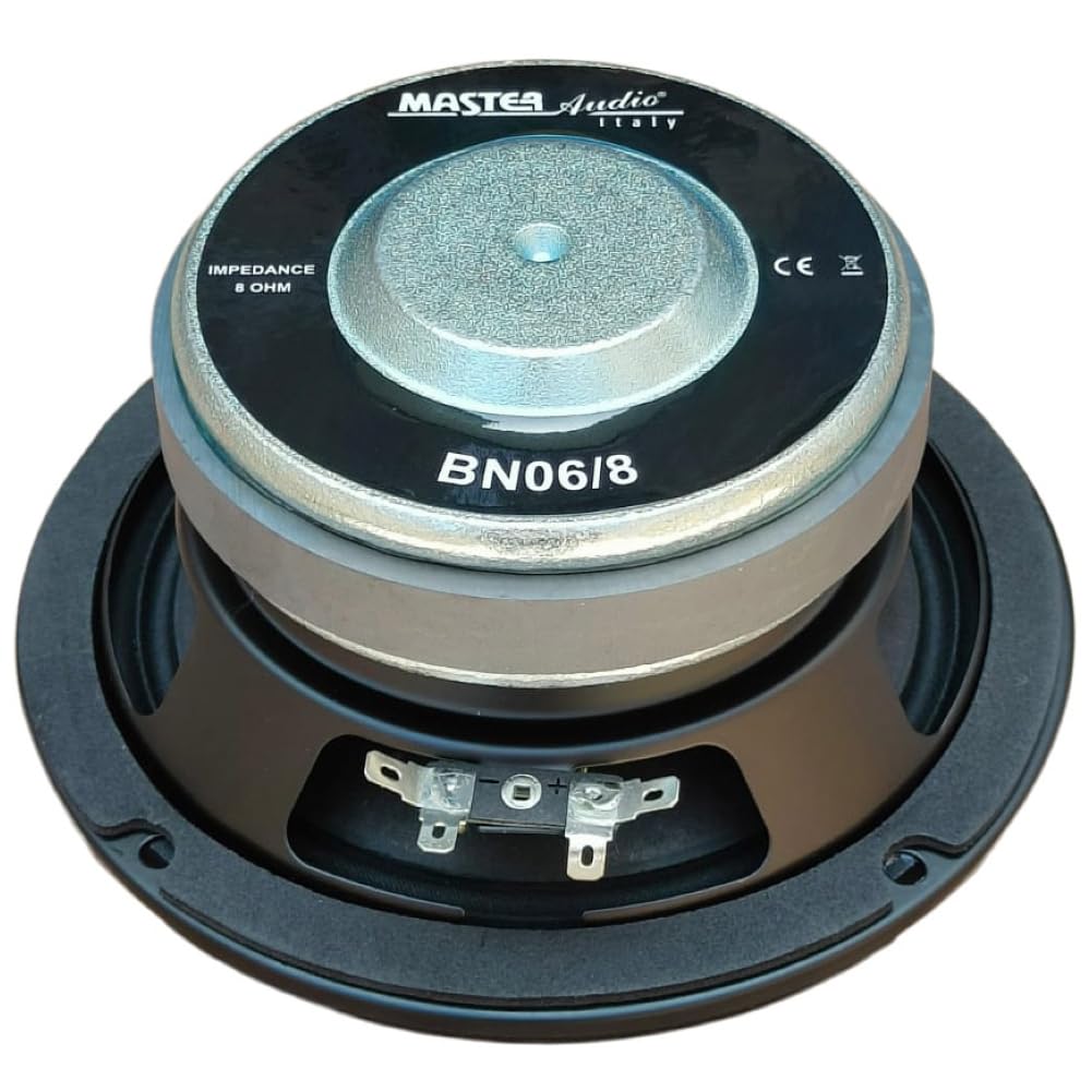 KIT SET PER MASTER AUDIO BN06/8 1 woofer professionale da 16,5 cm 165 mm 6,5" di diametro, 175 watt rms 350 watt max, impedenza 8 ohm, sensibilità 95 db, per casa, 1 pezzo