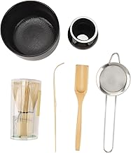 Conjunto de chá Matcha japonês, batedor e tigela de chá Matcha com colher de chá, batedor de chá, filtro, suporte para batedor de chá, caixa de armazenamento, kit de cerimônia