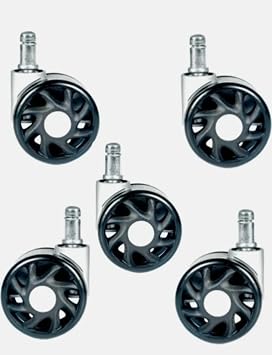 Oyuncu Koltu u Tekerle i, 5li Set,  ap 60 mm,Pim  ap  11 mm,Sessiz Yumu ak Y zey