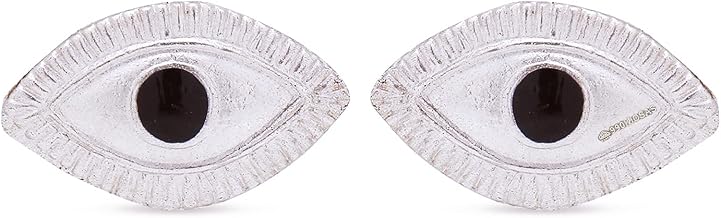 Osasbazaar Pure Silver Eyes for Puja Temple Astrological and Lal Kitab Remedy - 97%-99% Pure BIS Hallmarked - Set of 2