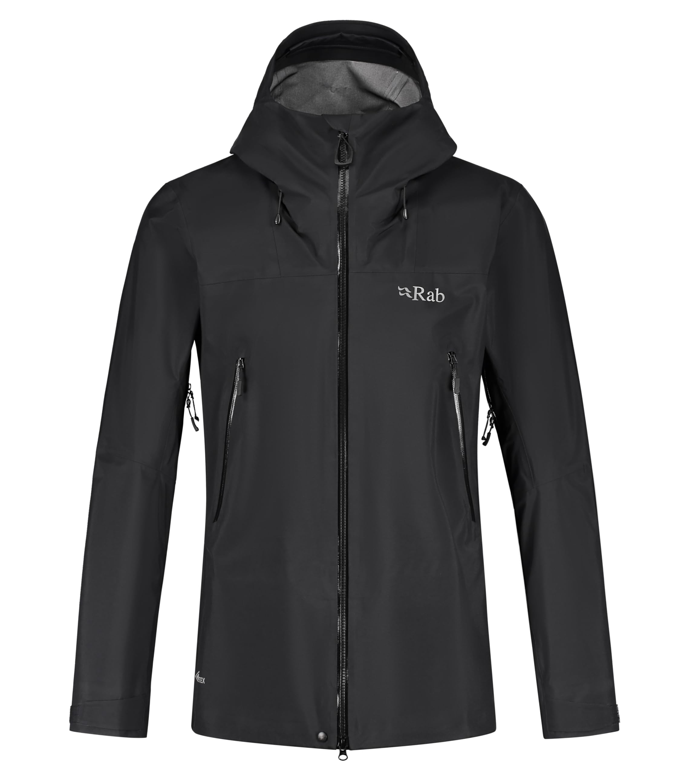 Rab Men's Kangri GTX Waterproof Breathable Gore-tex Jacket for Hiking, Trekking, & Mountaineering - Black - Small