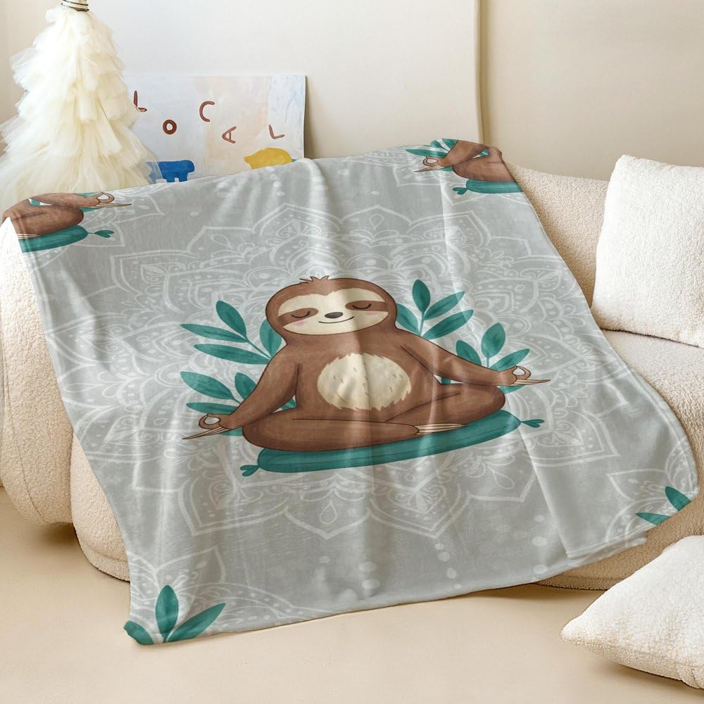 Couverture paresseux flanelle 180x200cm pour lit et canapé