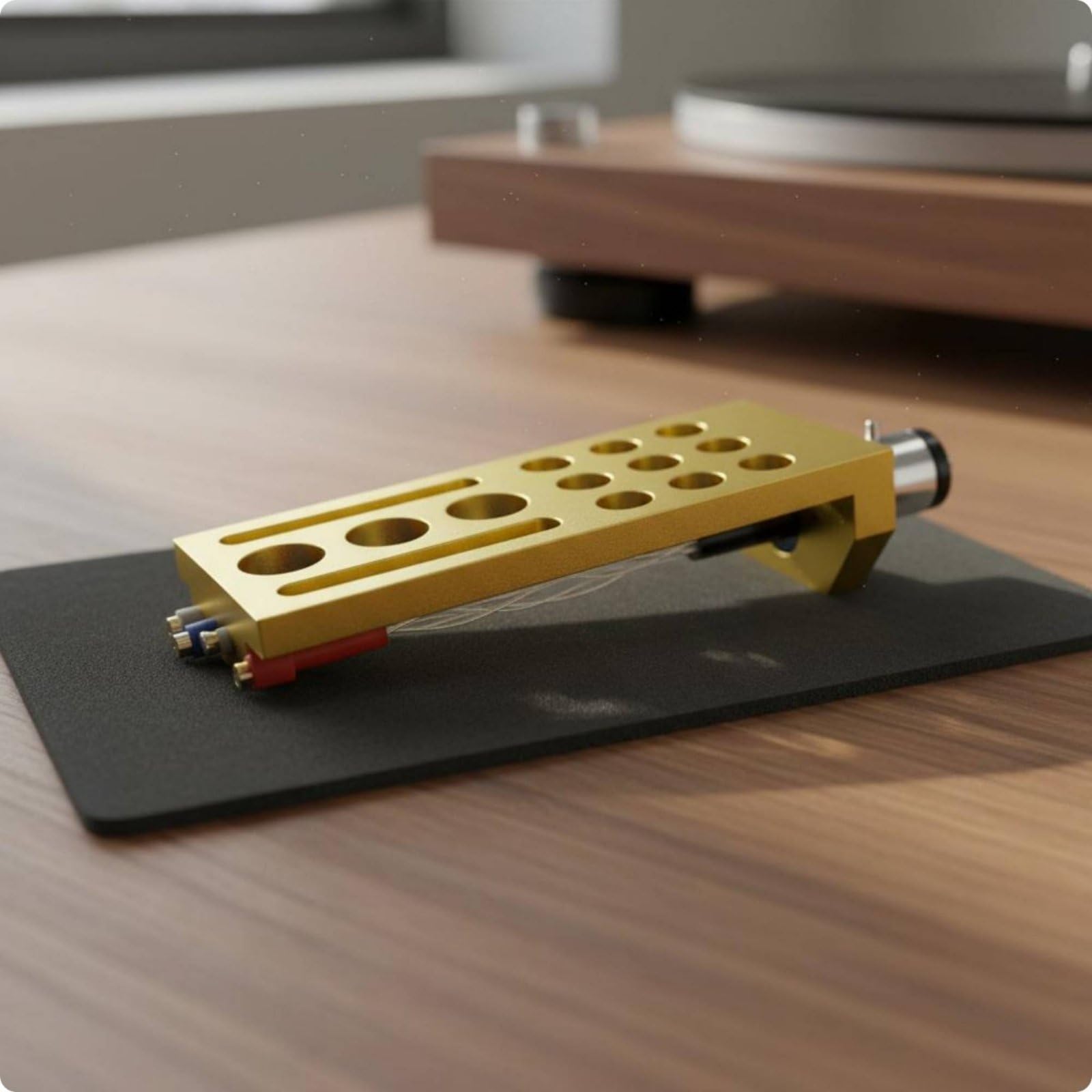 Portatestina SME Leggero Headshell SME Non Magnetico Shell Testina Giradischi per Audiofili, Appassionati di Vinile, Oro