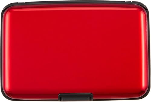 Billetera de aluminio con bloqueo RFID delgado de metal para tarjetas de crédito S