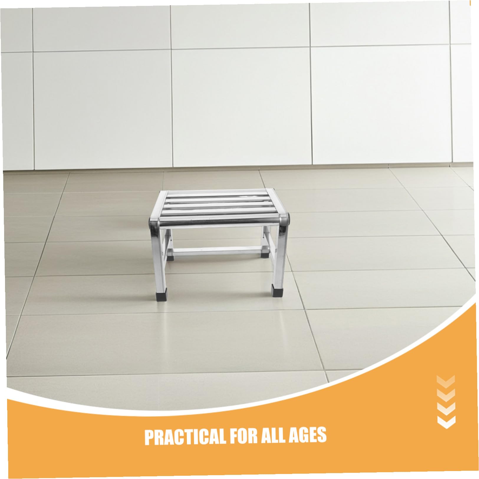 Taburete de Ducha de Acero Inoxidable Portátil y Antideslizante Diseño Compacto para Baño y Jardines, Resistente y Seguro para Personas Mayores