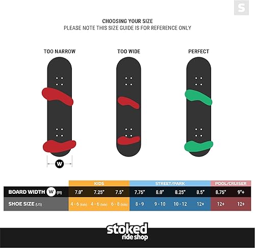 Miniatura 5 de Stoked Ride Shop Patineta completa  Madera de arce fabricada en Estados Unidos  Tabla de skate para adultos, niños, niñas y niños  Totalmente