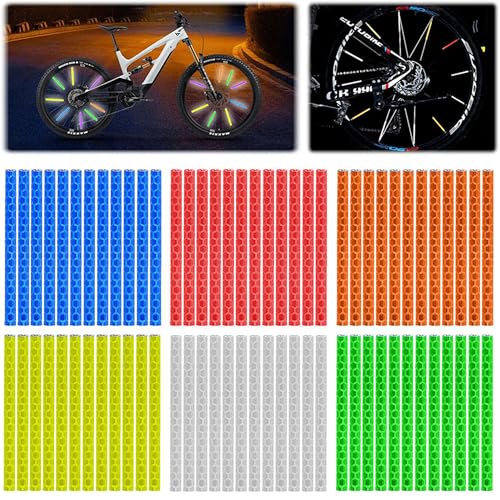LuminKing Réflecteurs de Vélo 72 Pièces - Bâtonnets réfléchissants faciles à Fixer sur Les Rayons de vélo, matériau hautement réfléchissant...