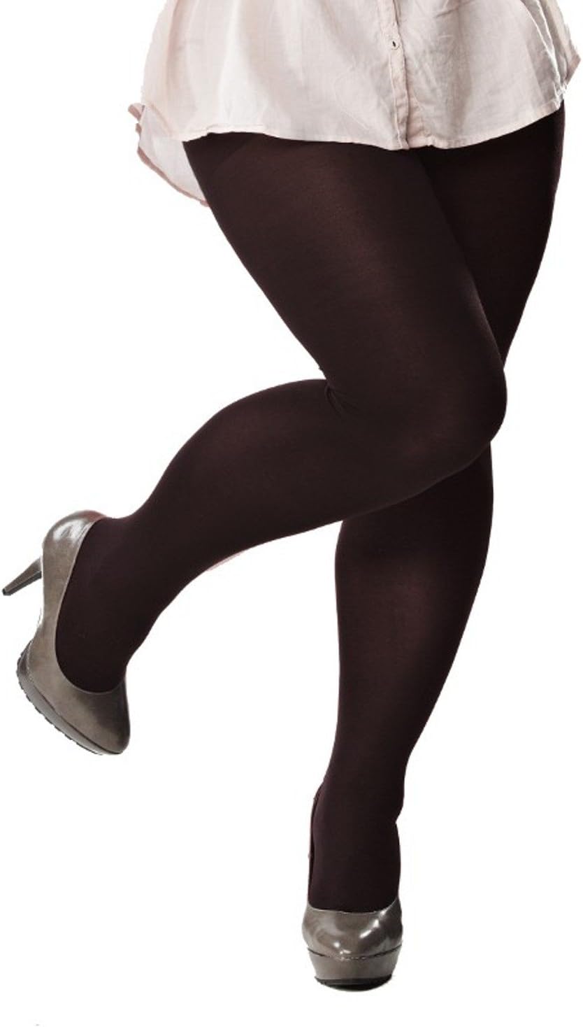 Plus Size 120 Denier Black Opaque Tights for Curvy Ladies Size - L/XL/XXL
