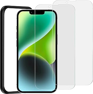 NT2Fアンチグレア iPhone14 用 ガラスフィルム 反射防止 アイフォン 14 強化ガラス 保護フィルム 指紋防止 液晶画面 保護シート ガイド枠付き 2枚セット