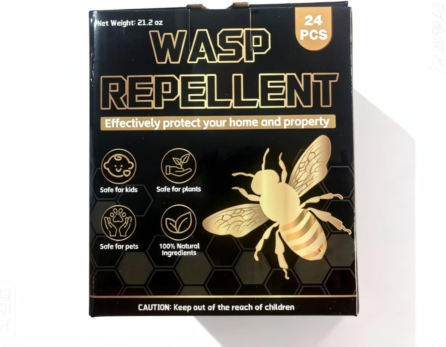 36 Pack Wasp and Bee Repellent Outdoor, Natural Peppermint Oil Carpenter Bee Repellent for Yellow Jackets, Hornets, Mud Wasps Deterrent for Indoor Outdoor Patio Garden Porch, Pet and Human Safe