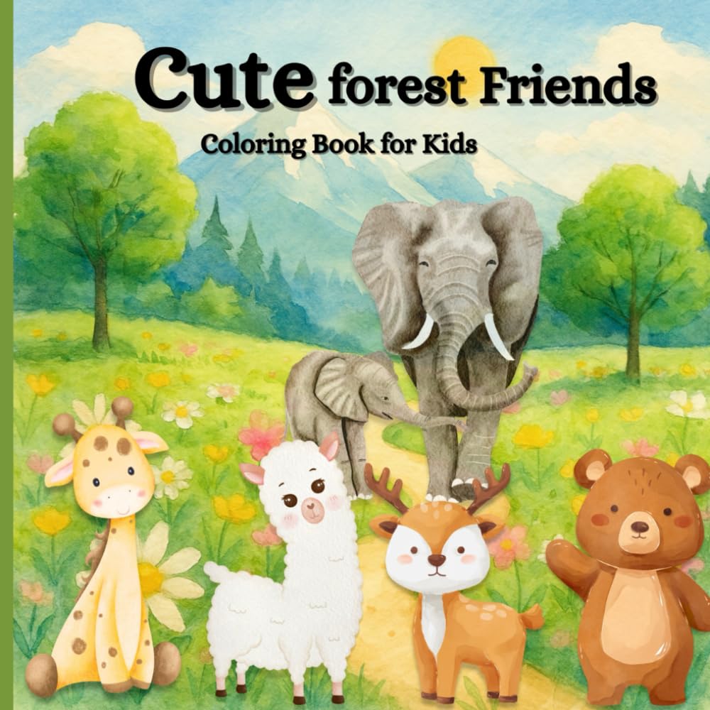 Cute Forest Friends Coloring Book For Kids