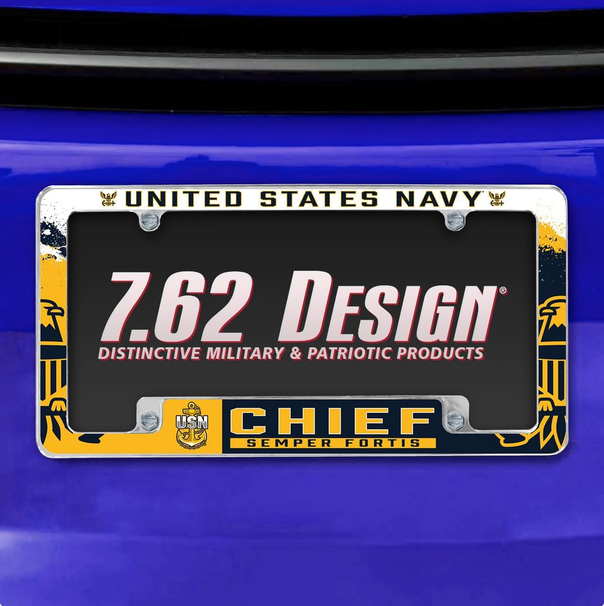 7.62 Design United States Navy Chief Petty Officer License Plate Frame - Officially Licensed