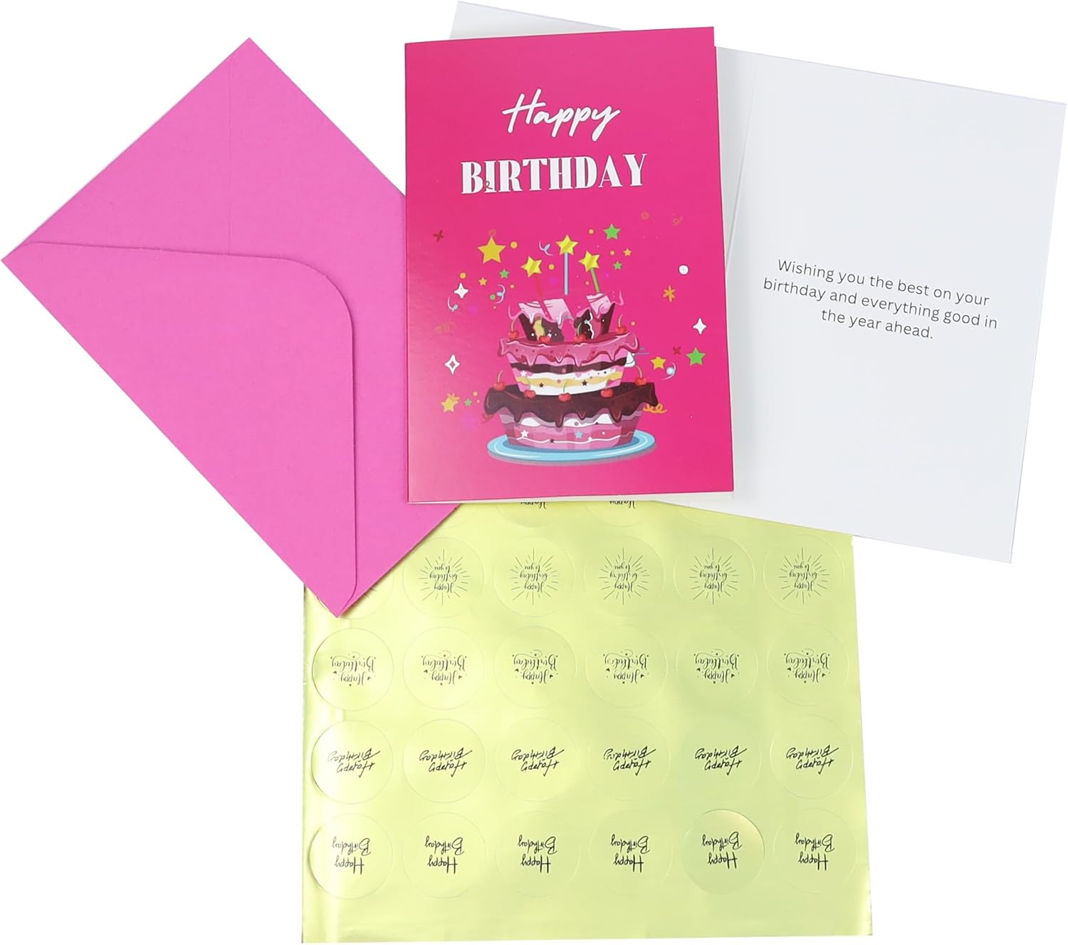 Dessie 80 Unique Happy Birthday Card Assortment – Bulk Birthday Cards with Envelopes, Message Inside, Box & Gold Seals – Assorted Birthday Cards Multipack for Employees Men Women - Image 8
