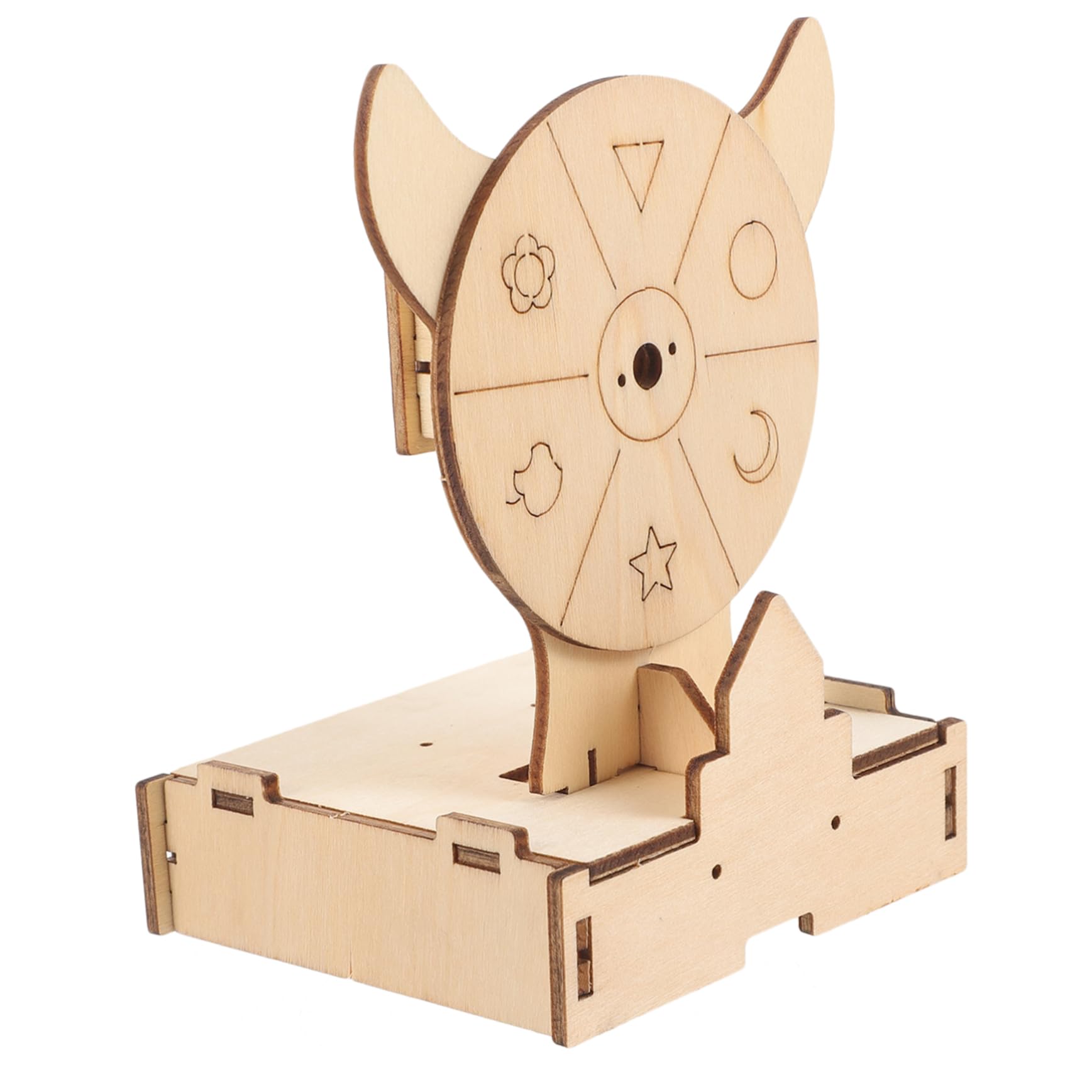 KICHOUSE Spinning Game Wheel DIY Wood Prize Wheel Puzzle for Parties Raffle Game