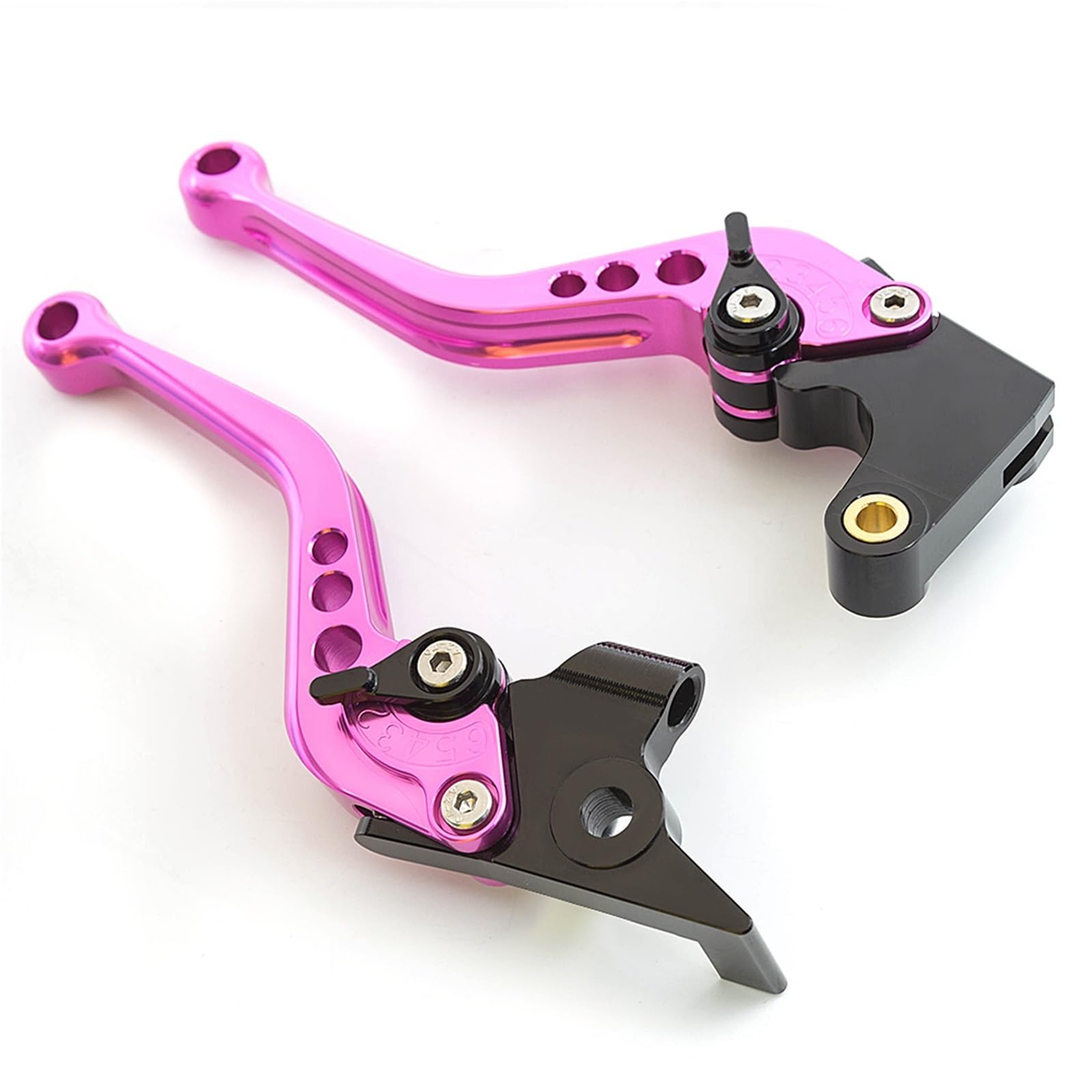 Leviers de frein Levier de frein et d'embrayage réglable en aluminium pour moto pour Yamaha MT07 (2014-2023)(Short Blue)