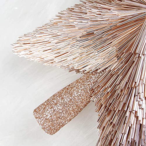 Luxury Christmas Tree Star Topper Handmade Xmas Tree Decorations Unique Christmas Topper Decoration Ornament For Christmas Party (Rose) #TOP3