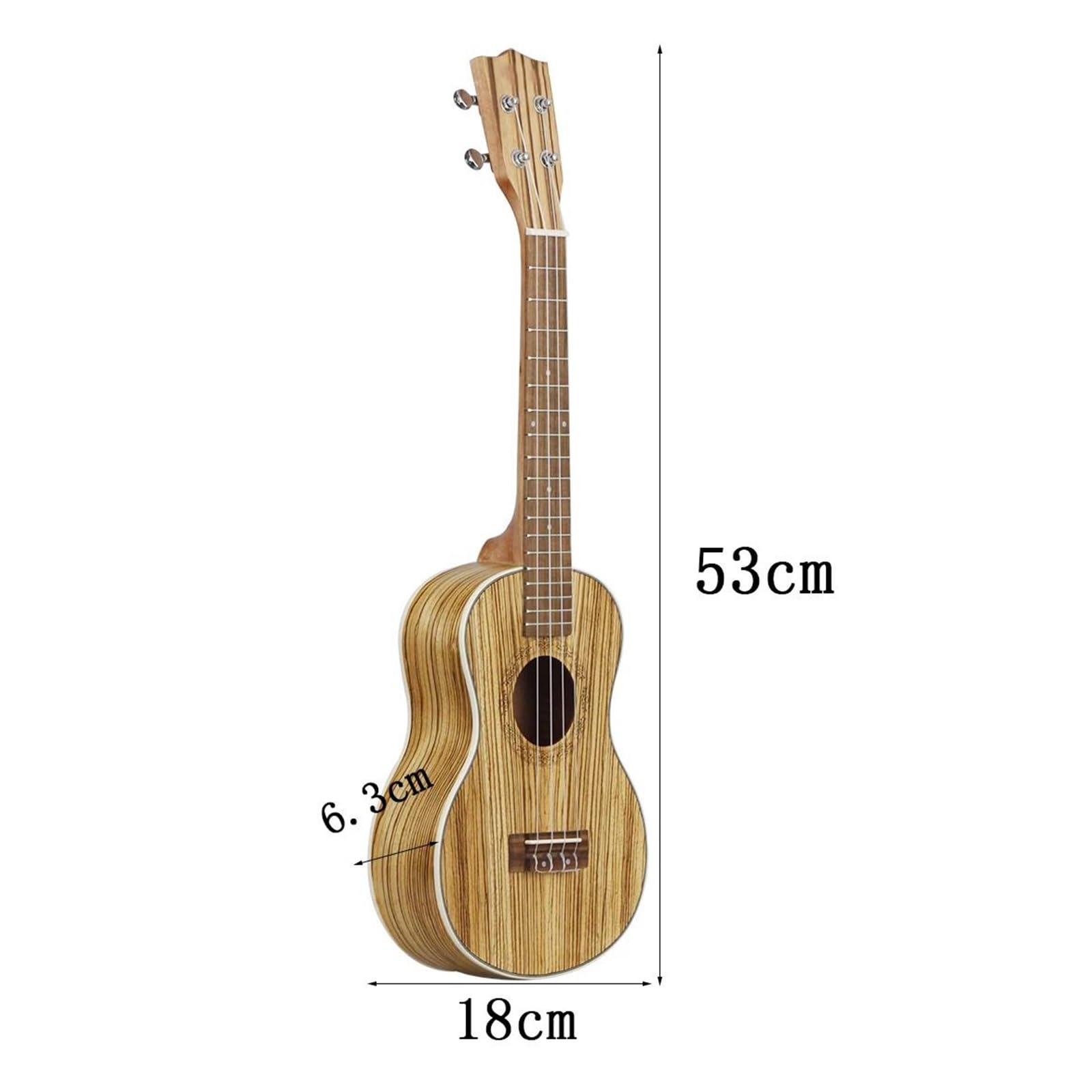 21 Calowe Ukulele Z Drewna Zebra Z Akcesoriami W Tym Zapasowymi Strunami Do Tunera Gig Bag I Kapodasterem Ukulele Dla Dorosłych