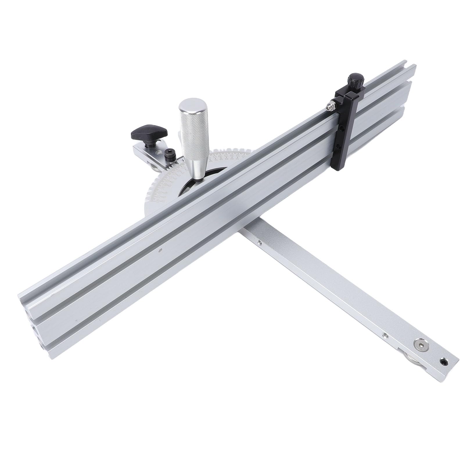 Cosiki Pilarka Stołowa Miter Kątowy Regulowana Aluminiowa Linijka do Obróbki Drewna, Solidna i Stabilna, długość 410 Mm