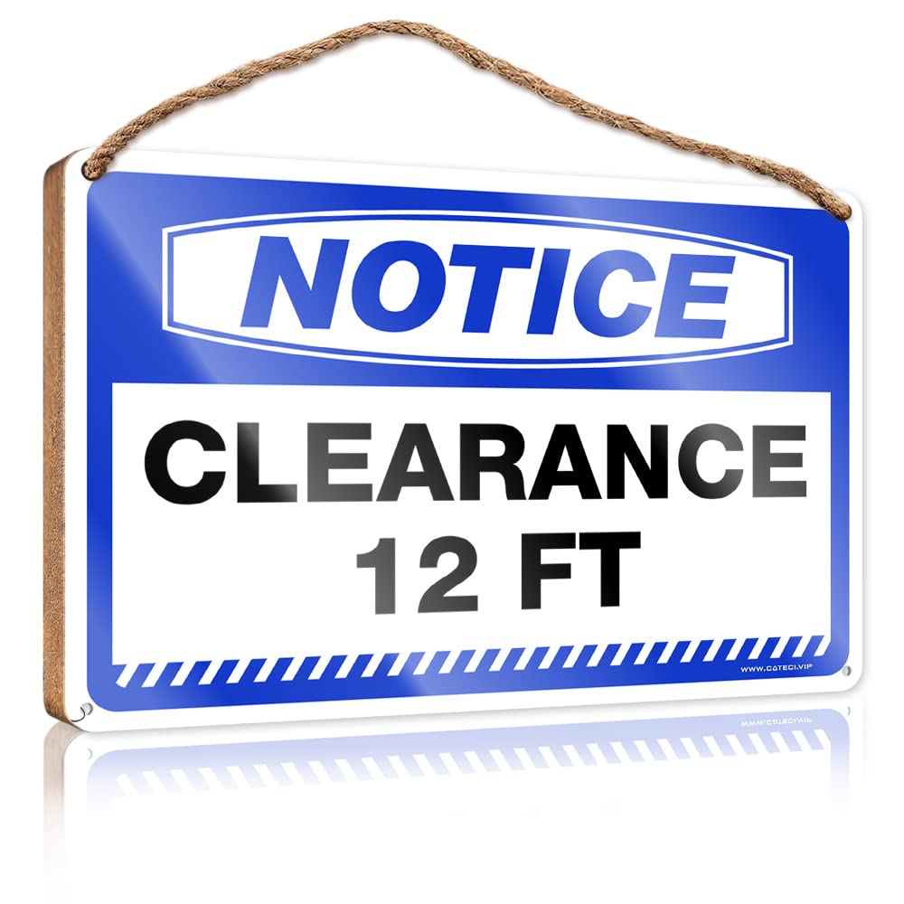 DTHA Front Door Wooden Sign Notice Clearance 12 Ft Wooden Sign Porch Decorations Outdoor Funny Hanging Sign(15X28CM)