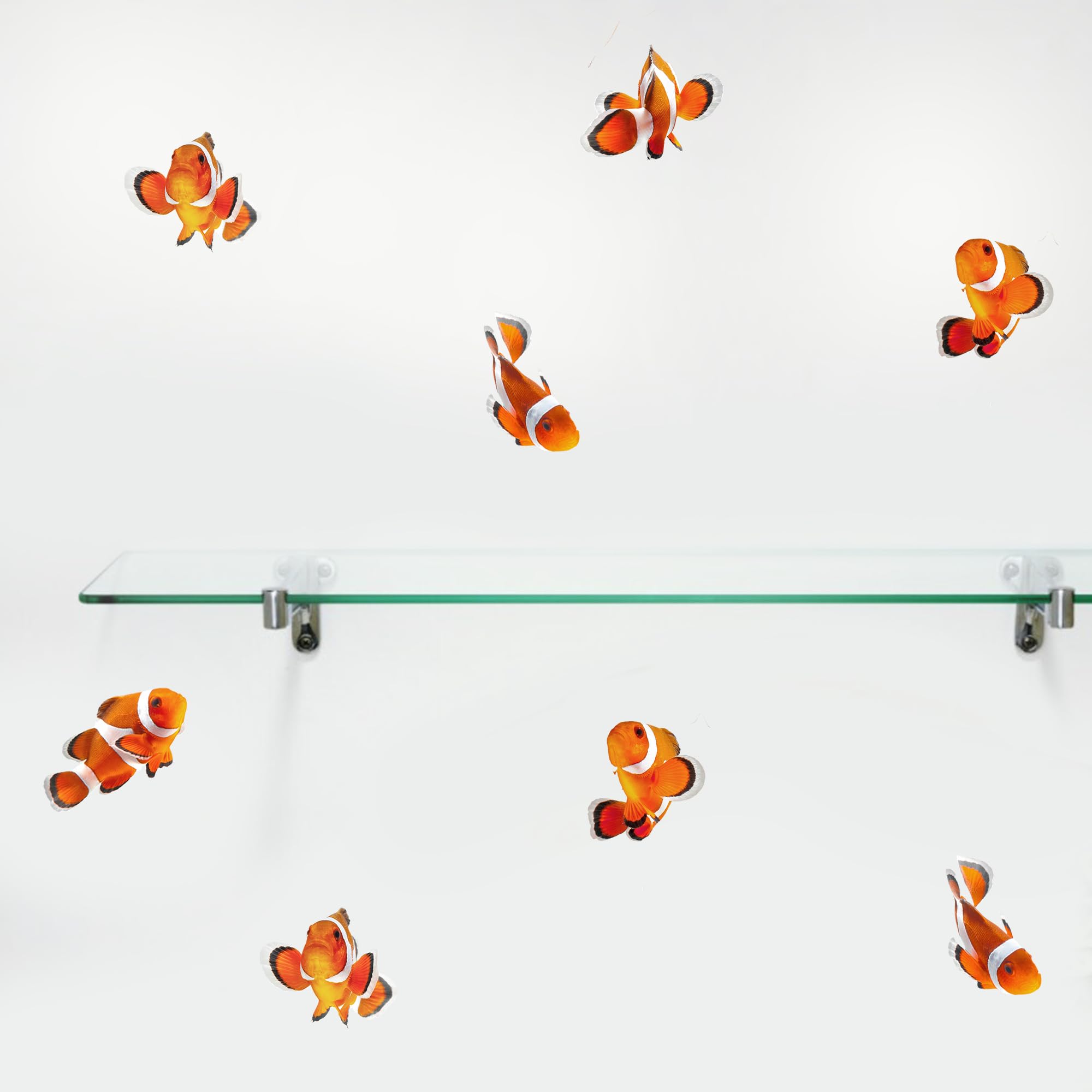 iinuu School of Fish Wall Decals, Under The Sea Tropical Fish for Bathroom Laundry, Ap-wd164