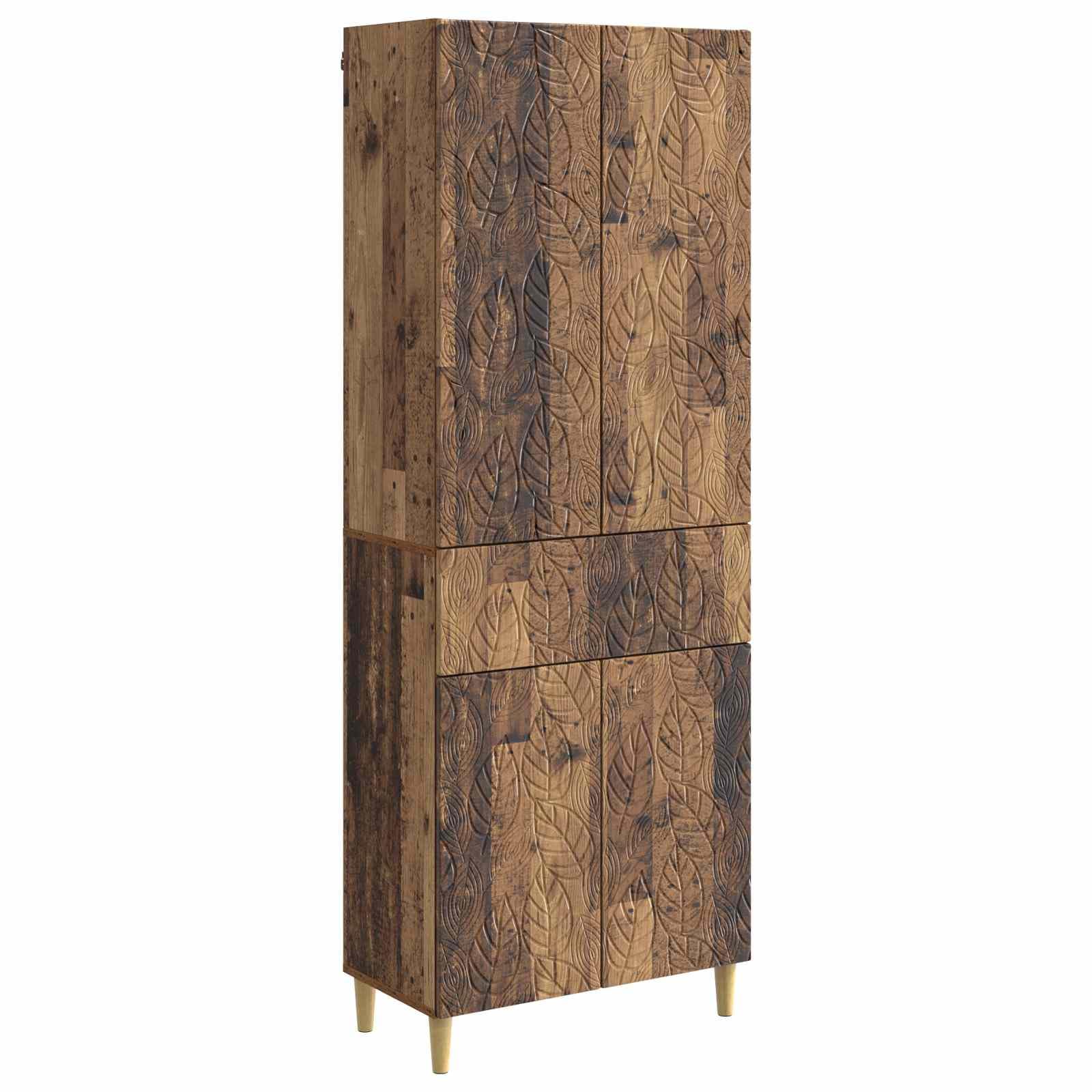 Armarios de madera de 2 piezas modulares con 4 estantes y cajón para salón y dormitorio