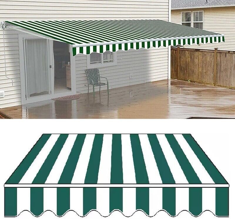 Toile d'auvent de patio en polyester contre la chaleur et la pluie sur la terrasse