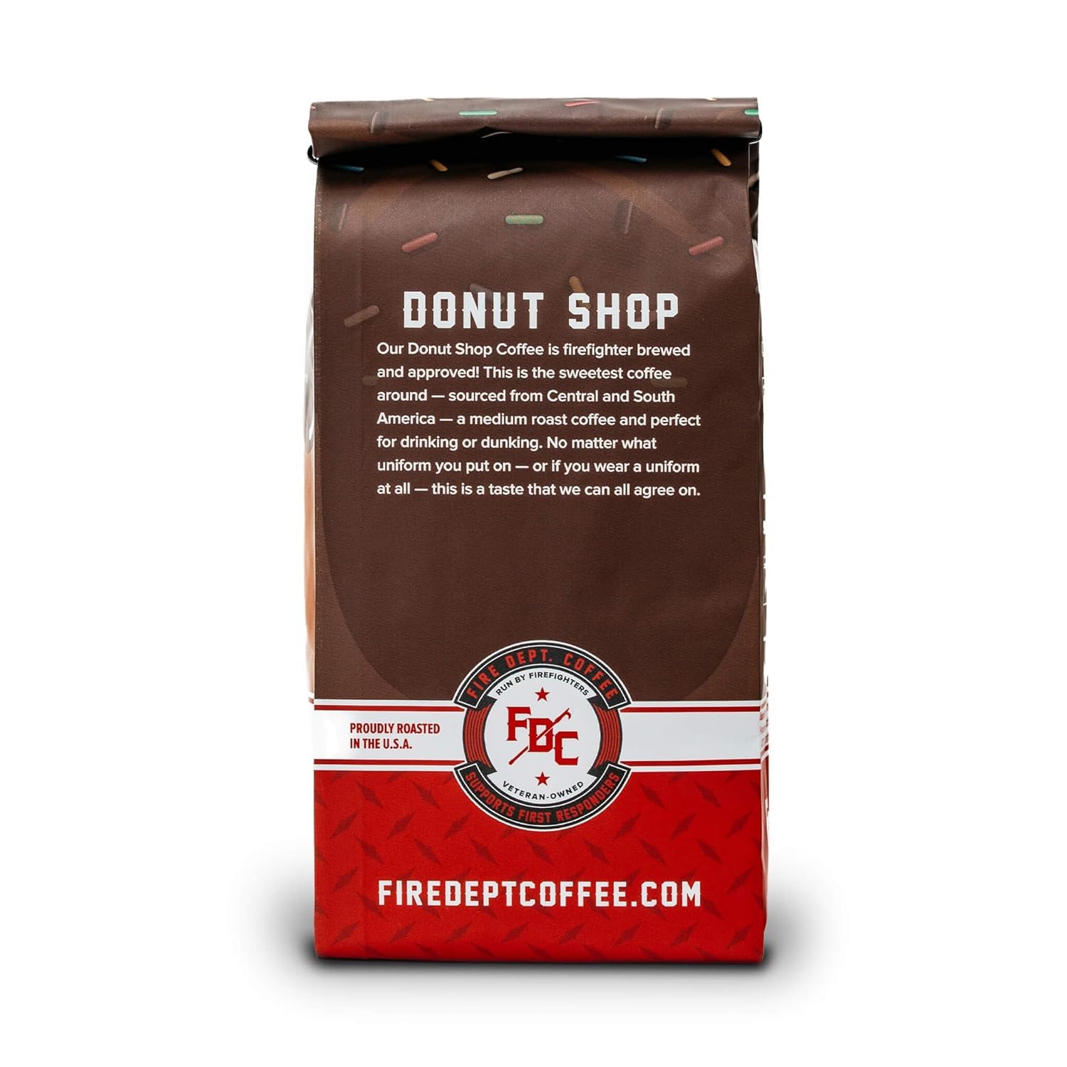 Fire Department Coffee - Gives Back to Firefighters - Donut Shop Ground Coffee - Sweet & Smooth - Medium Roast - Roasted in the USA - Veteran Owned (12 oz, Pack of 2)