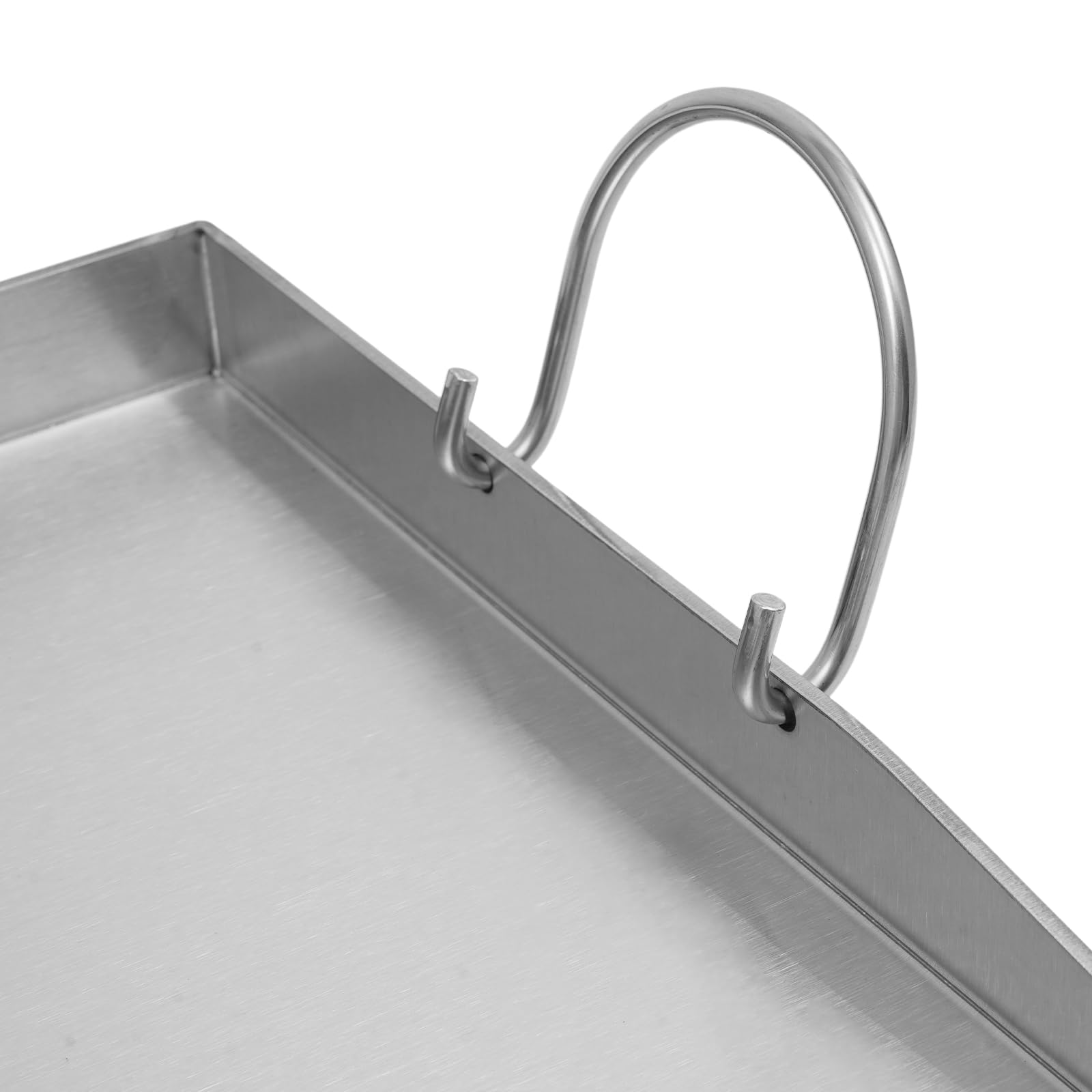 Plancha, piastra in acciaio inox con 2 spatole e manici rimovibili, piastra per barbecue a gas e a carbonella, tappetino per barbecue antiruggine, accessorio per barbecue da esterno per campeggio e