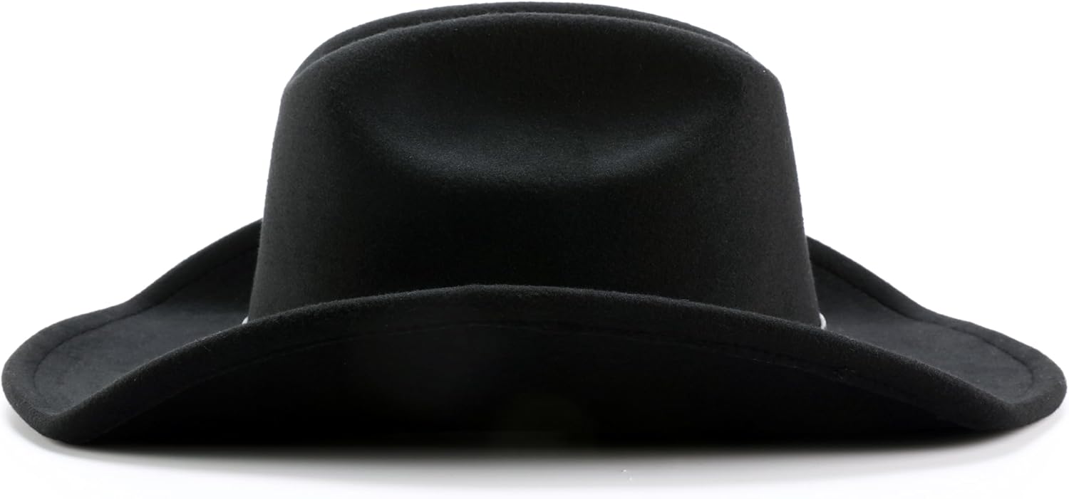 thuizen Men's and Women Western Elegant Silver Bullhead and Buckle Cattleman Crown Cowboy Cowgirl Hat