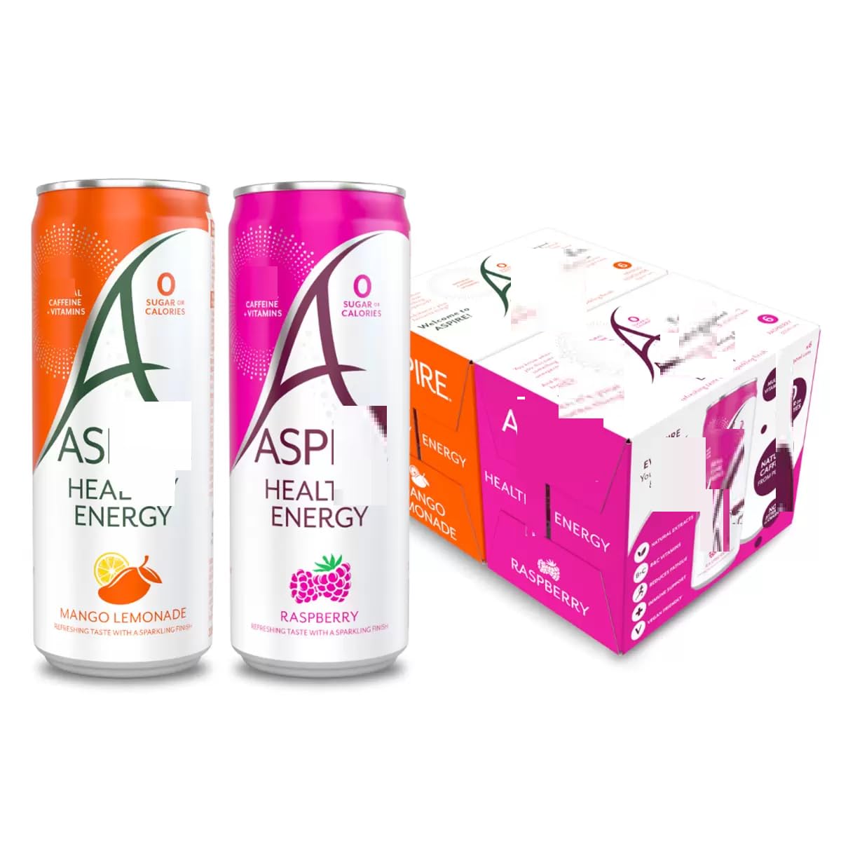 Aspiree Limonade à la mangue et framboise, 12 x 330 ml NAEM