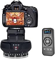 Vista 1 de Cabezal de trípode para cámara electrónica 2.4G, cabezal de trípode panorámico motorizado + rotación de 360° + inclinación ±35° + control remoto