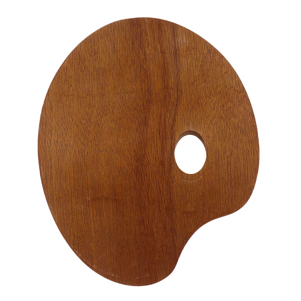 Harilla Ovale Malpalette Aus Holz – Zur Verwendung mit Acryl, Ölfarben Und Pinseln, 30x40cm