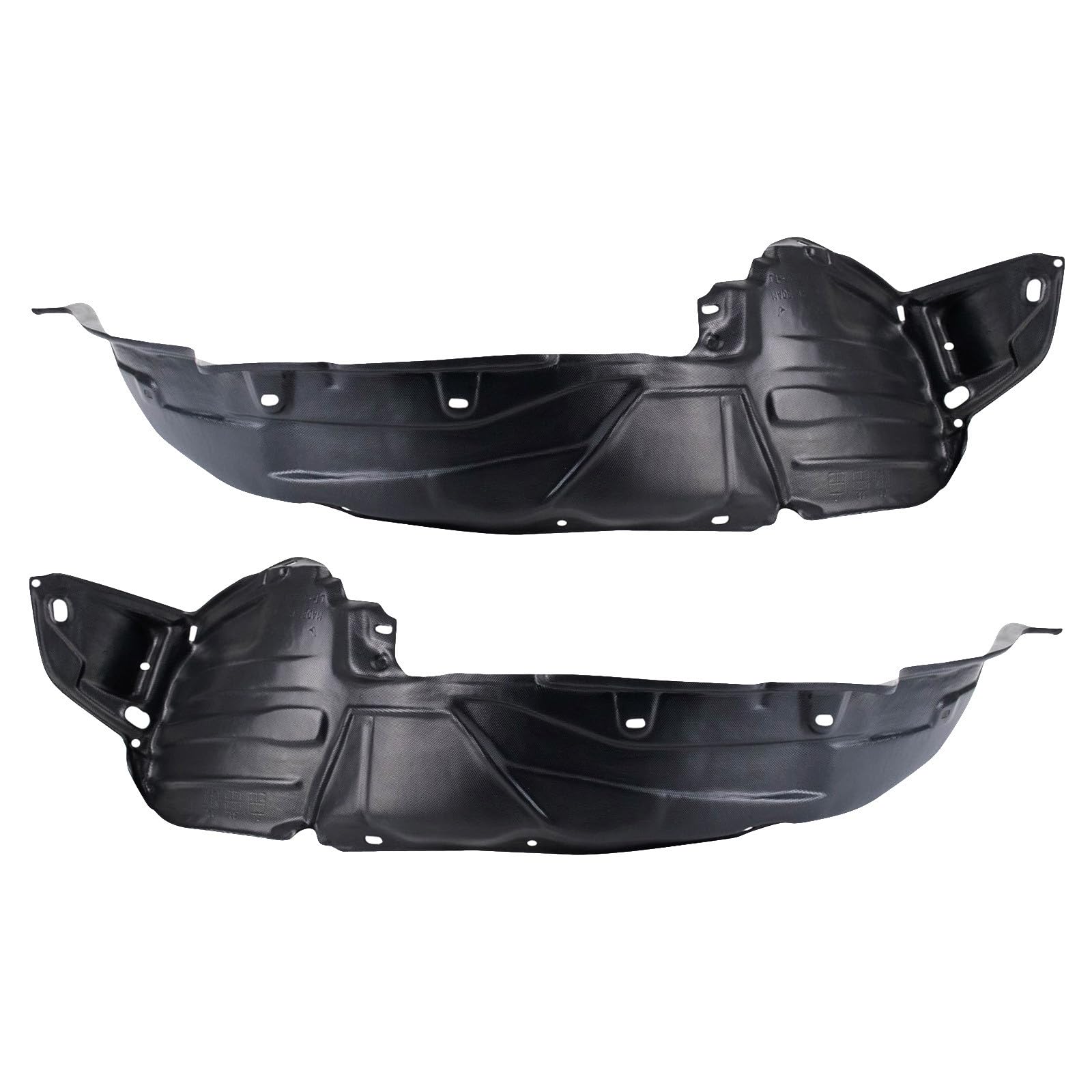 TRQ Front Inner Fender Liner Set Compatible with 2002-2005 Honda Civic HO1248119 HO1249119