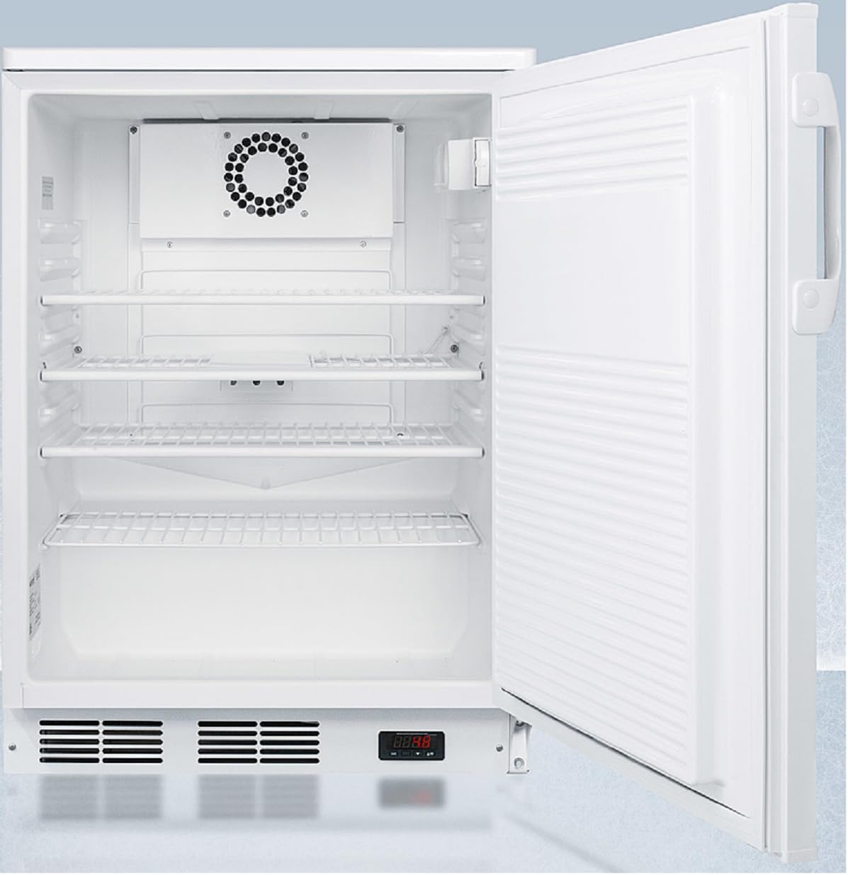 Accucold FF7LWPLUS2 24-Inch Wide All-Refrigerator - White; ADA Compliant; NIST Calibrated Temperature Display; Commercially Approved; RHD (Right-Hand Door Swing); CARB Compliant