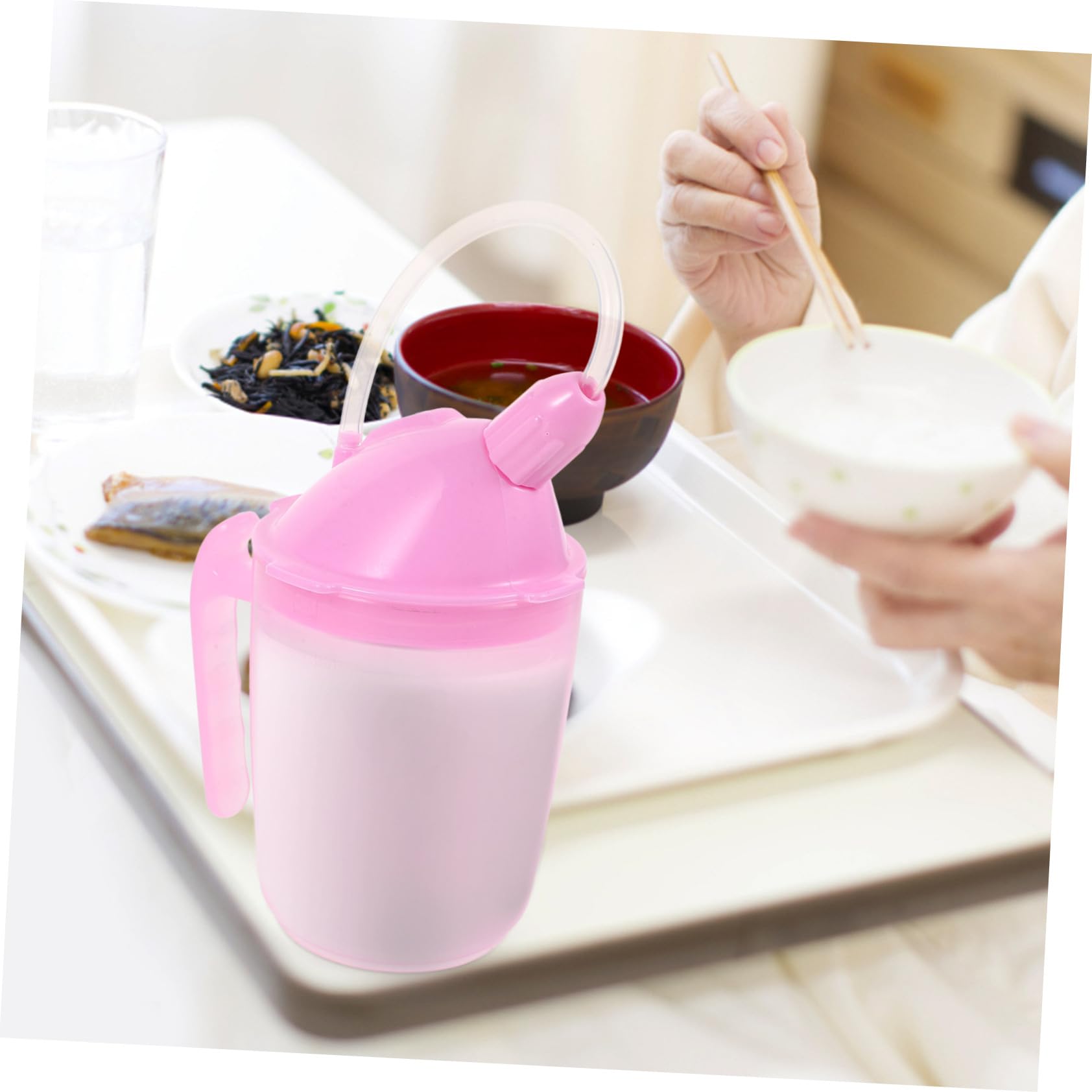 Vaso De Alimentación Para Mayores y Discapacitados Prueba De Derrames Fácil De Usar