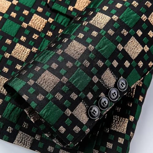 Men's Blazer Jacket Lapel Single Button Stylish Print Suitable for Stage Performances Dinners Business4