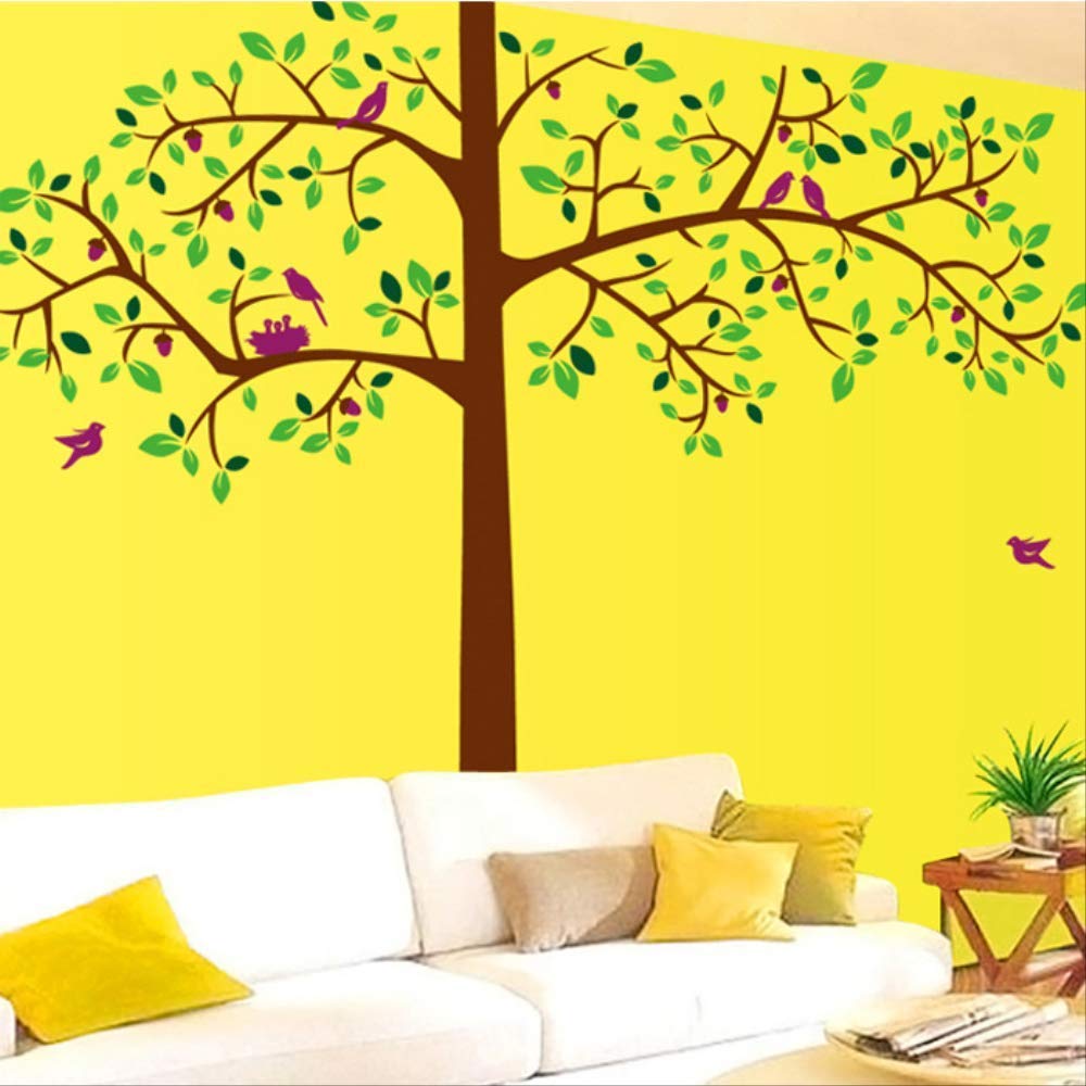 YWH-WH Art Posters Decals 5Th Generation Removable Wall Stickers, PVC Transparent Film Home Decoration Creative Wall Stickers - Towering Trees Wall Decorations
