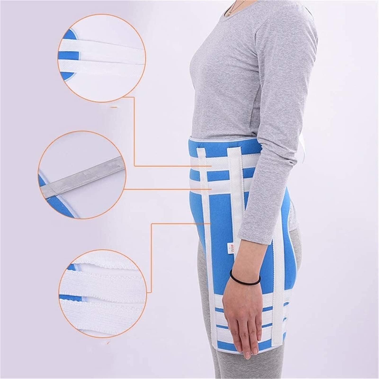 Orteza stabilizująca biodro, rękaw uciskowy na nogę, orteza pachwiny, stabilizator ścięgna podkolanowego, stabilizator stawu biodrowego, przepuklina stawu biodrowego (rozmiar: S)