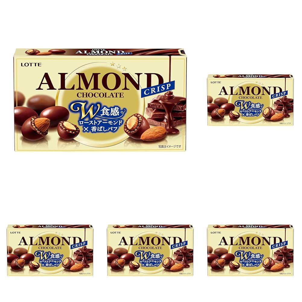 Amazon.co.jp: ロッテ アーモンドチョコレート(クリスプ) 80g (× 5