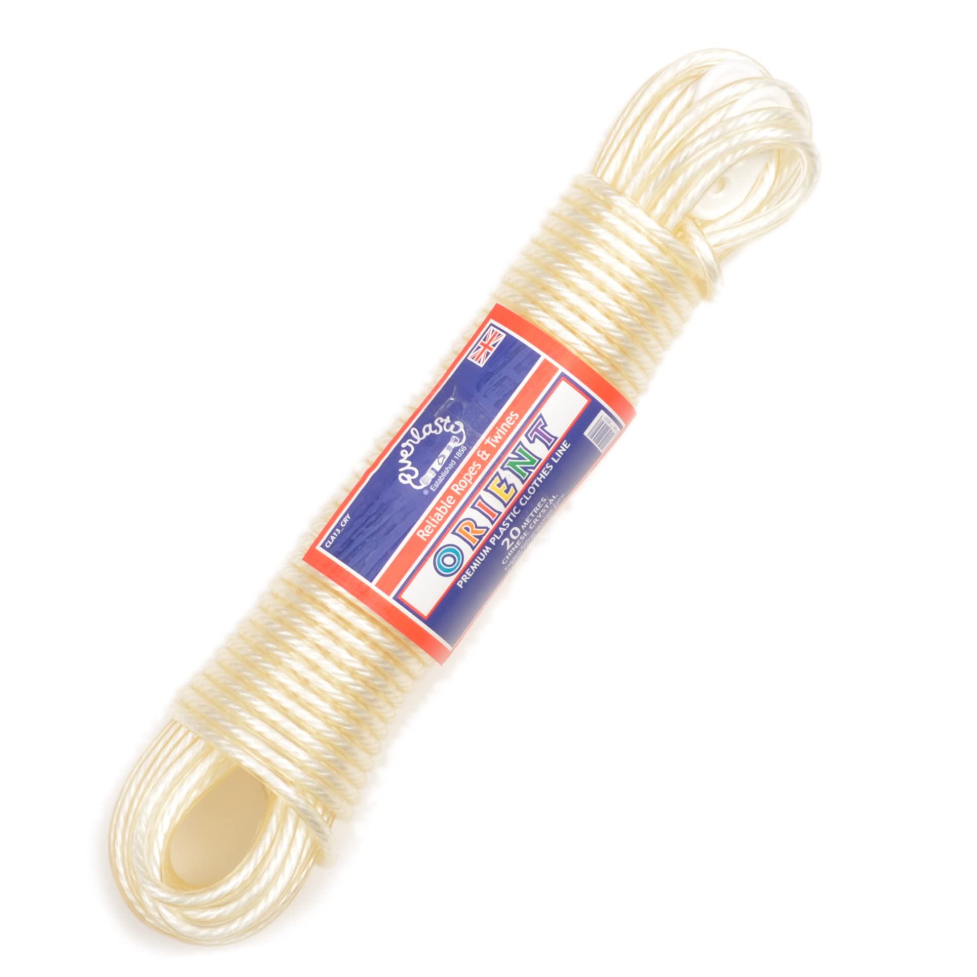 EVERLASTO Quality 20m 'Orient' PVC Clothes/Washing Line 4.8mm Thick (CLEAR)