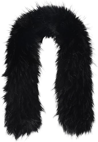 GORGECRAFT 81 * 12cm Faux Fur Collar Scarf Detachable Faux Fur Hood Trim Replacement Pink Hood Trim Neck Warmer Shawl Artificial Furry Chenille Stick Trim for Winter Coat Jacket Parka Christmas