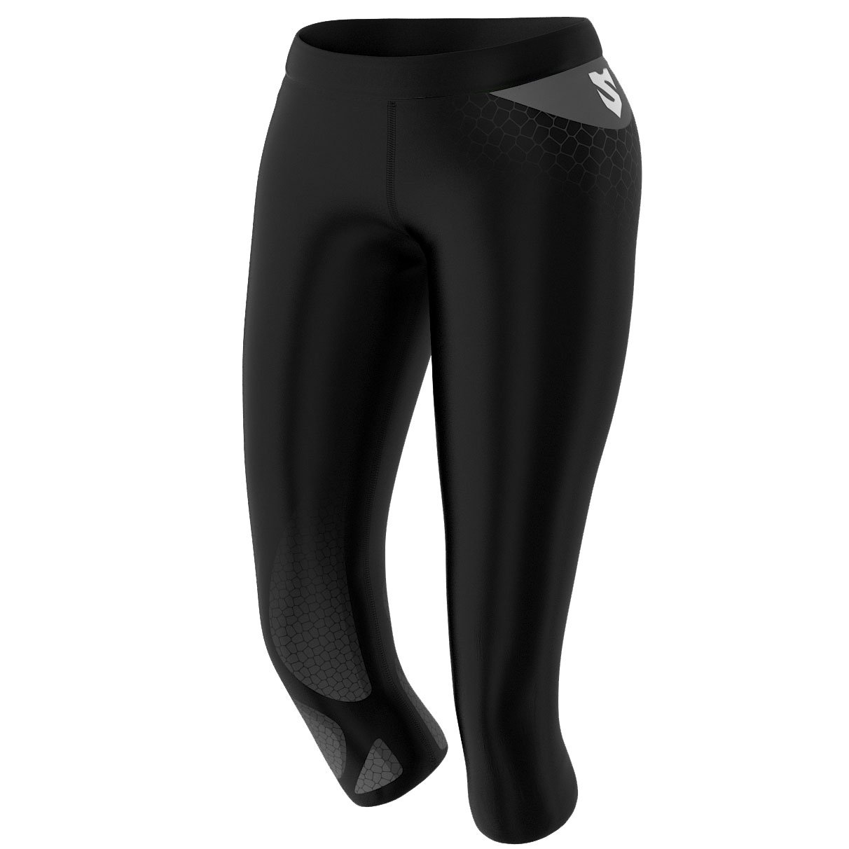SMMASH Sport Leggings Damen Sportleggings 3/4 Capri Push Up Blickdicht Sporthose Yogahose Second Skin Technologie Atmungsaktiv Schnelltrockend Elastisch Figurformend
