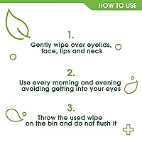 Vista 6 de Simple Sensitive Skin Experts Kind To Skin Cleansing Facial Wipes, Waterproof Mascara Remover, Even Softer, 25 Count, (4 Pack)