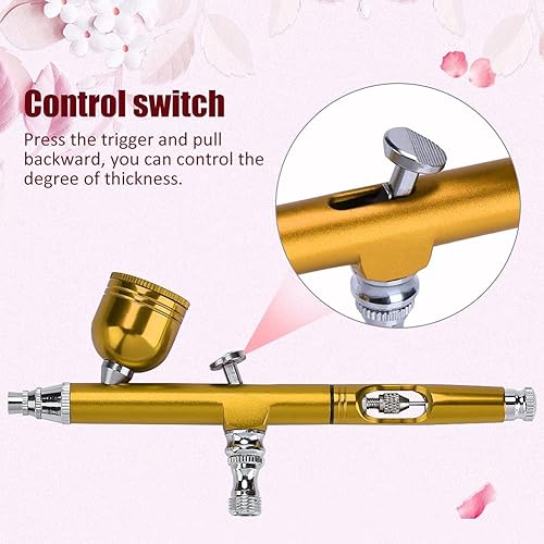 Miniatura 2 de Pistola de pulverización de oxígeno de 0.012 in, pistola de aerógrafo de alimentación por gravedad, pistola de pulverización de arte de tatuajes,